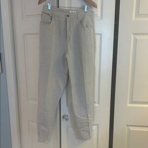 Talbots Beige Linen-Blend Pants